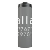 Dallas Latitude Longitude Thermosbeker (Voorkant)