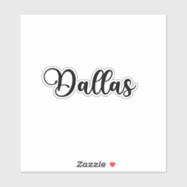 Dallas Naam - Handgeschreven kalligrafie Sticker