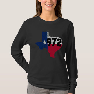 Dallas Netnummer 972 Telefoonnummer Texas Souvenir T-shirt