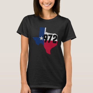 Dallas Netnummer 972 Telefoonnummer Texas Souvenir T-shirt
