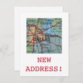 Dallas New Address Notice Aankondigingskaart (Voorkant / Achterkant)