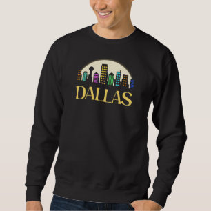 Dallas Night Skyline Design voor trotse Dallasite Trui