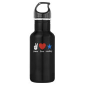Dallas Peace Love Cowboys Design voor trots Waterfles (Voorkant)