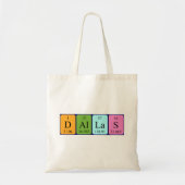 Dallas periodieke lijstnaam canvas tas (Voorkant)