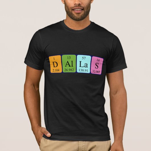 Dallas periodieke lijstnaam shirt (Voorkant)