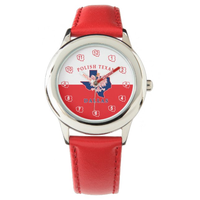 Dallas Poland Texan Horloge (Voorkant)
