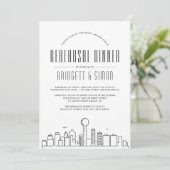 Dallas repetitie diner | City Skyline Kaart (Staand voorkant)