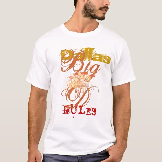 Dallas Rules Abstract T-shirt (Voorkant)