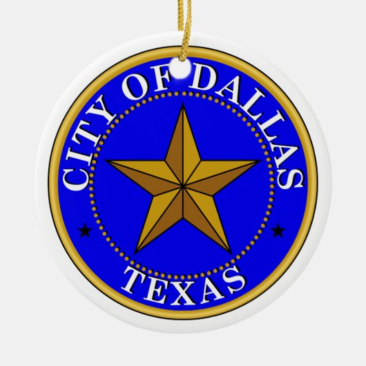 Dallas Seal Keramisch Ornament (Voorkant)