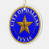 Dallas Seal Keramisch Ornament (Links)