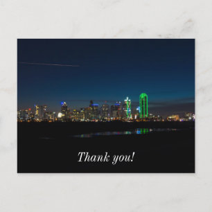Dallas Silhouet Dageraad Panorama Briefkaart