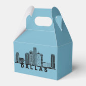Dallas Silhouet van de Skyline Bedankdoosjes (Achterkant)