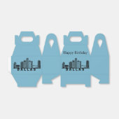 Dallas Silhouet van de Skyline Bedankdoosjes (Uitgevouwen)