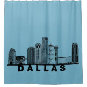Dallas Silhouet van de Skyline Douchegordijn (Voorkant)
