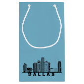Dallas Silhouet van de Skyline  Klein Cadeauzakje (Achterkant)