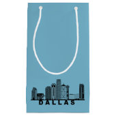 Dallas Silhouet van de Skyline  Klein Cadeauzakje (Voorkant)