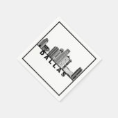 Dallas Silhouet van de Skyline Servet (Hoek)