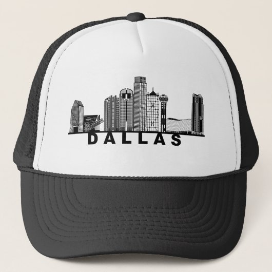 Dallas Silhouet van de Skyline  Trucker Pet (Voorkant)