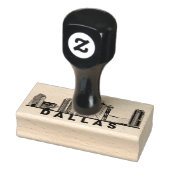 Dallas Silhouet van de Stad Rubberstempel (Stempel)
