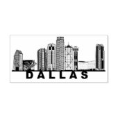 Dallas Silhouet van de Stad Rubberstempel (Afrduk)
