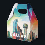 Dallas Silhouette Abstracte Kunst Bedankdoosjes<br><div class="desc">Voeg een moderne touch toe aan uw evenement met deze favorietendoos met abstracte Dallas skyline kunst. Perfect voor bruiloften,  feesten of zakelijke geschenken.</div>