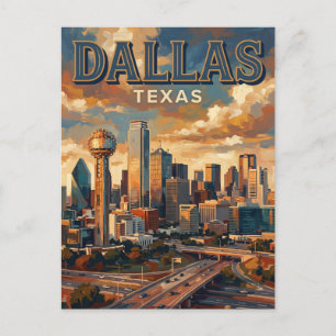 Dallas Silhouette Texas Briefkaart