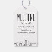 Dallas Silhouette | Welkomstbericht Cadeautags Cadeaulabel (Voorkant)