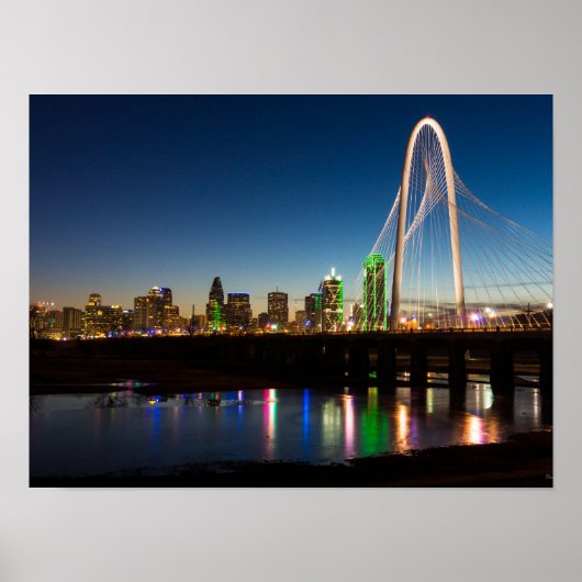 Dallas Silhouette Zonsopgang Poster (Voorkant)