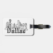 Dallas Skyline Art Design Dallas Skyline Design Bagagelabel (Achterkant horizontaal)