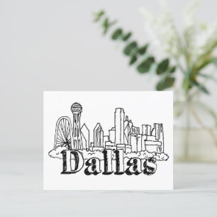 Dallas Skyline Art Design Dallas Skyline Design Briefkaart