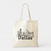 Dallas Skyline Art Design Dallas Skyline Design Tote Bag (Achterkant)