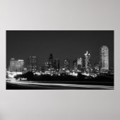 dallas skyline at night poster (Voorkant)