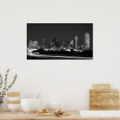 dallas skyline at night poster (Keuken)