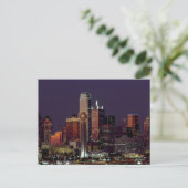Dallas Skyline bij nacht Briefkaart (Staand voorkant)