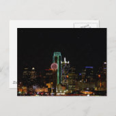 Dallas Skyline bij nacht Briefkaart (Voorkant / Achterkant)