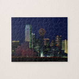 Dallas Skyline bij nacht Legpuzzel