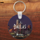 Dallas Skyline bij nacht Sleutelhanger (Voorkant)