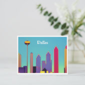 Dallas Skyline Briefkaart (Staand voorkant)