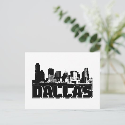 Dallas Skyline Briefkaart (Staand voorkant)