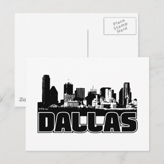 Dallas Skyline Briefkaart (Voorkant / Achterkant)