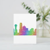 Dallas skyline briefkaart (Staand voorkant)