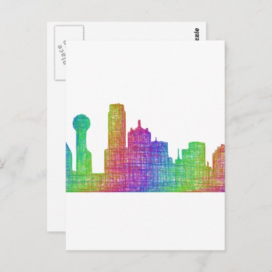 Dallas skyline briefkaart (Voorkant / Achterkant)