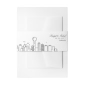 Dallas Skyline bruiloft | Uitnodigingen Wikkel (Voorkant Voorbeeld)
