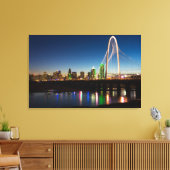 Dallas Skyline Dawn Canvas Afdruk (Insitu (Woonkamer))