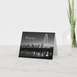 Dallas Skyline Dawn Grayscale Denken aan je Kaart