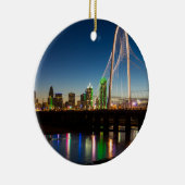 Dallas Skyline Dawn Keramisch Ornament (Rechts)