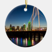 Dallas Skyline Dawn Keramisch Ornament (Voorkant)