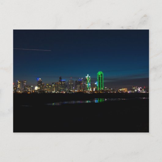 Dallas Skyline Dawn Pano Briefkaart (Voorkant)