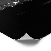 Dallas Skyline Dawn Pano Grayscale Poster (Hoek)