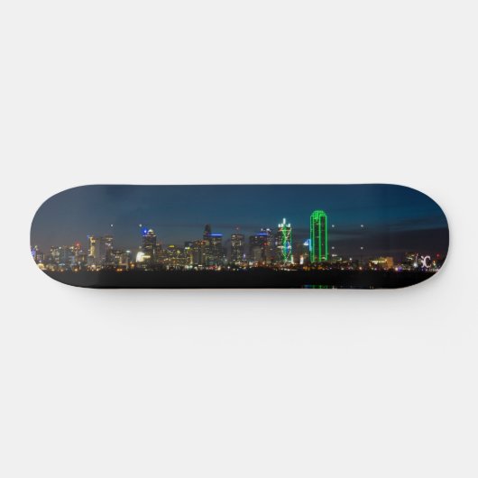 Dallas Skyline Dawn Pano Persoonlijk Skateboard (Horizontaal)